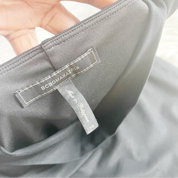 BCBGMaxAzria Malory Women's Cascade Side Drape Dress Black Size XS - Picture 4 of 5